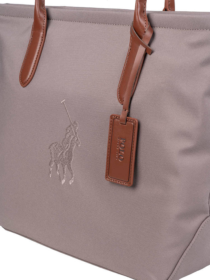 Polo Spectator Tote Bag In Taupe