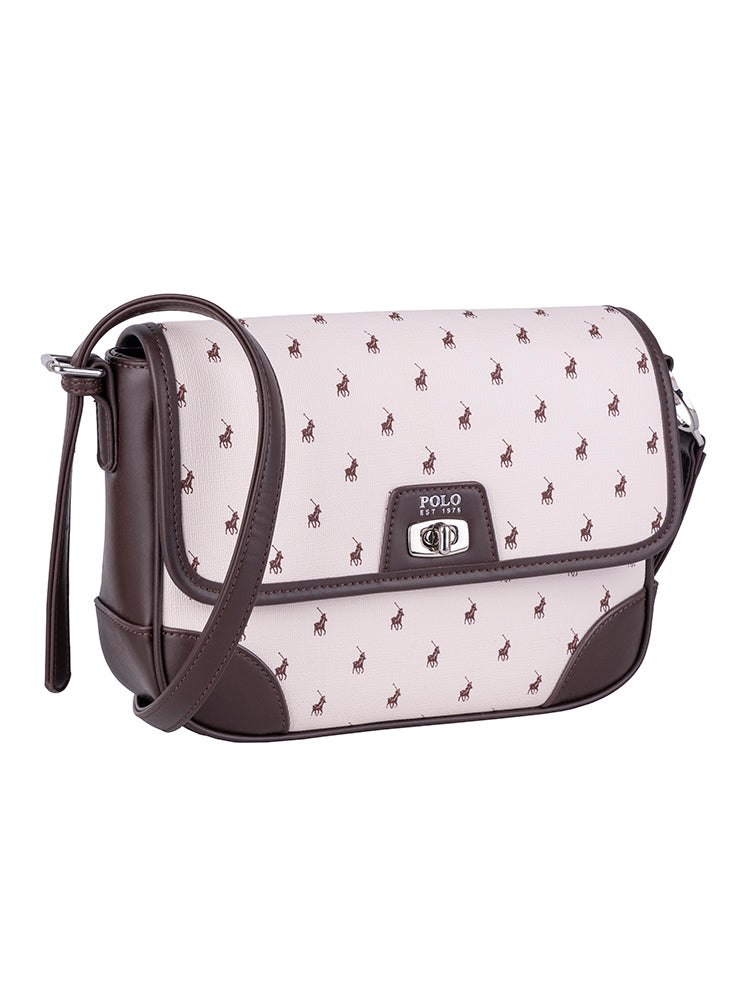 Polo Encore Flapover Bag In Cream