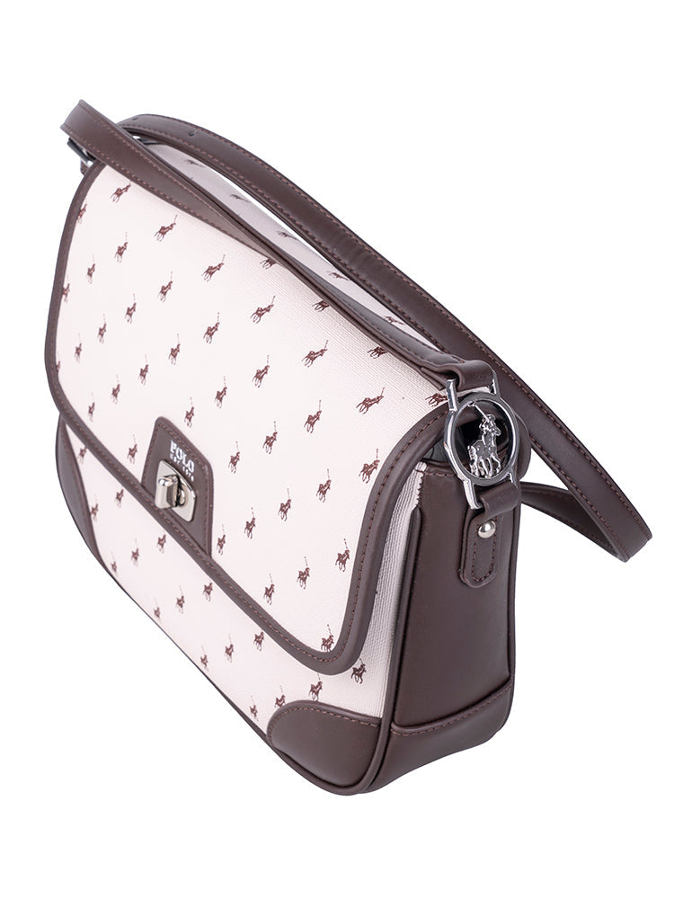Polo Encore Flapover Bag In Cream