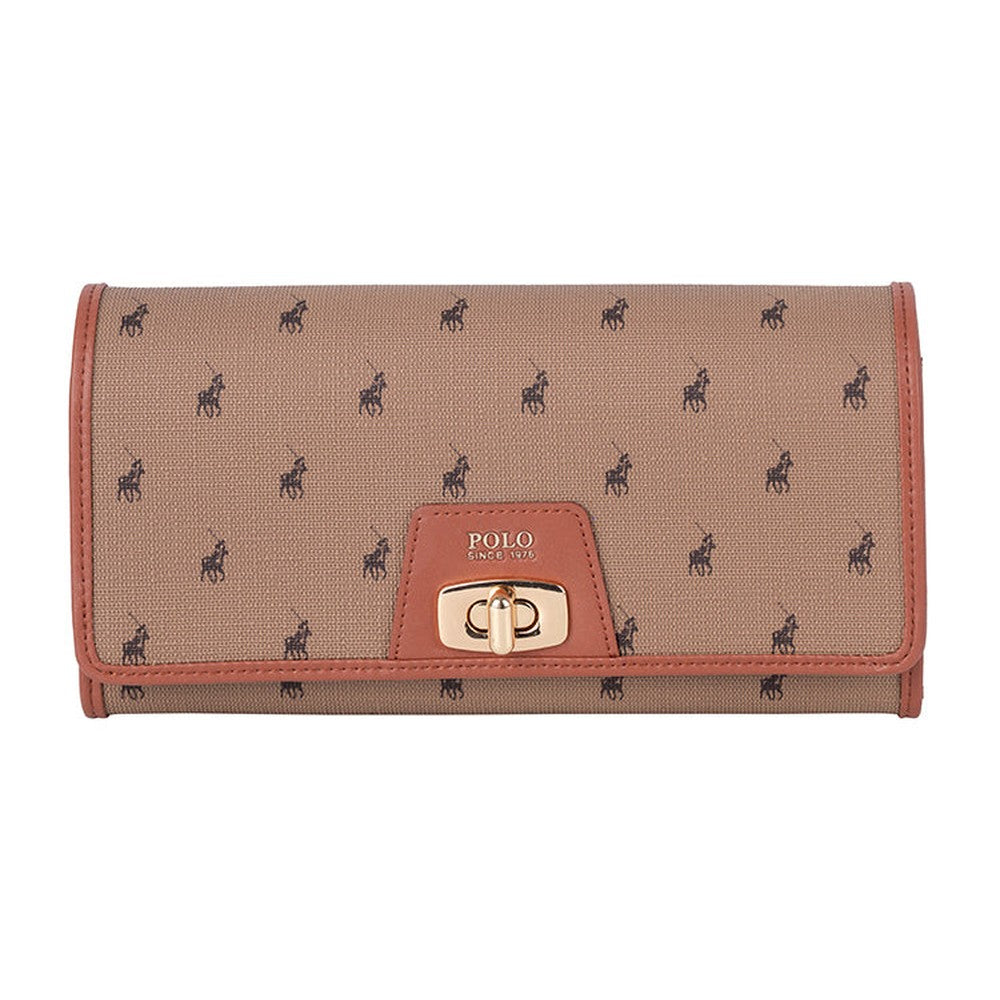 Polo Womens Encore Smalls Trifold Purse In Camel