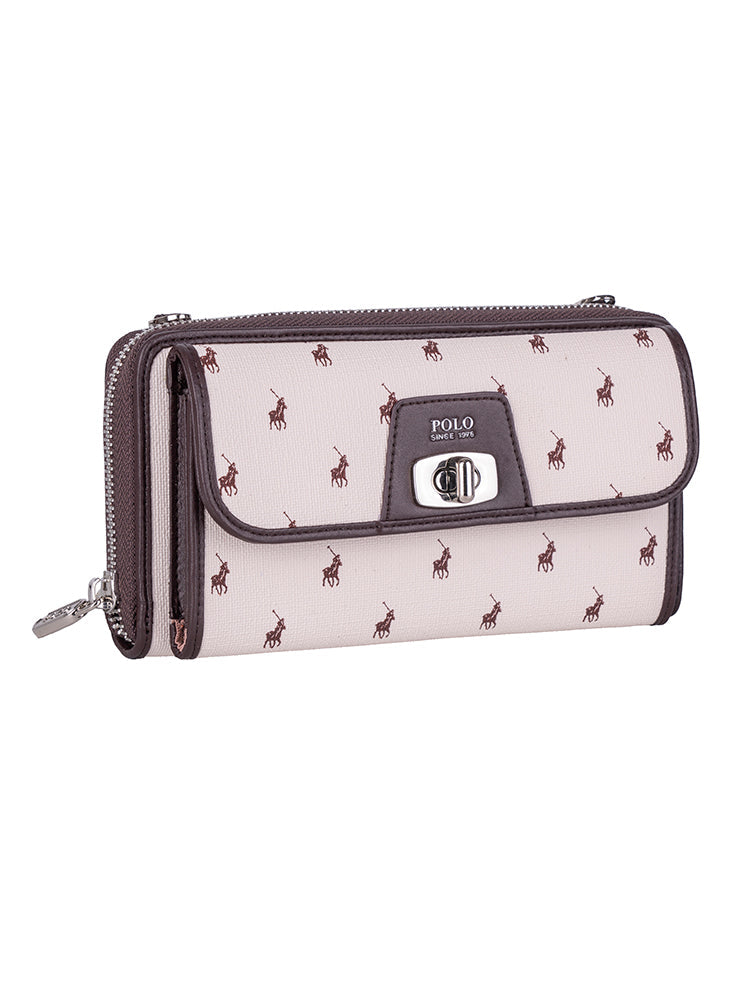 Polo Encore Small Phone Sling Purse In Cream