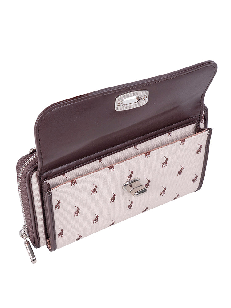 Polo Encore Small Phone Sling Purse In Cream