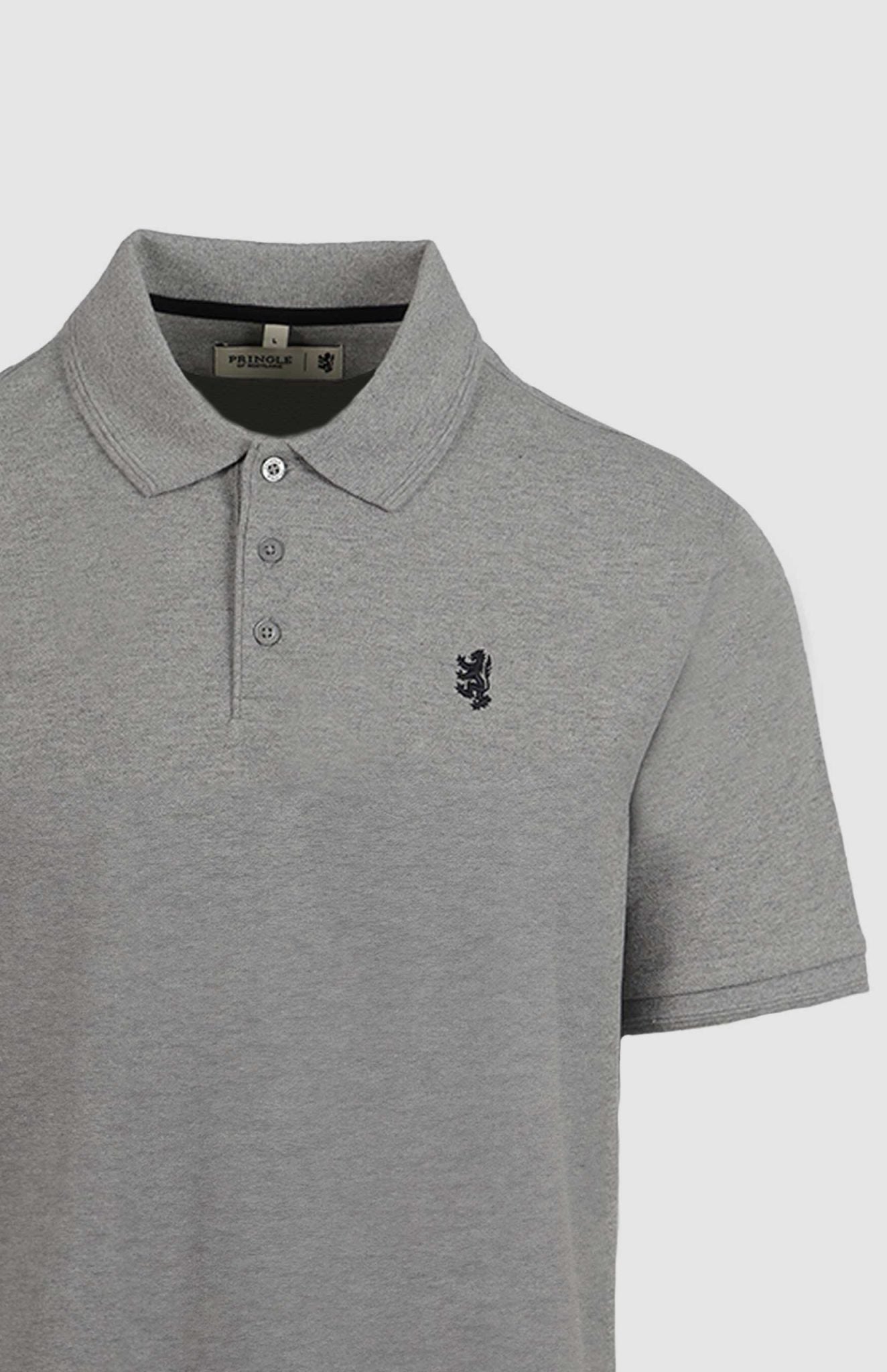 Pringle Mens Austyn Pique Golfer In Grey