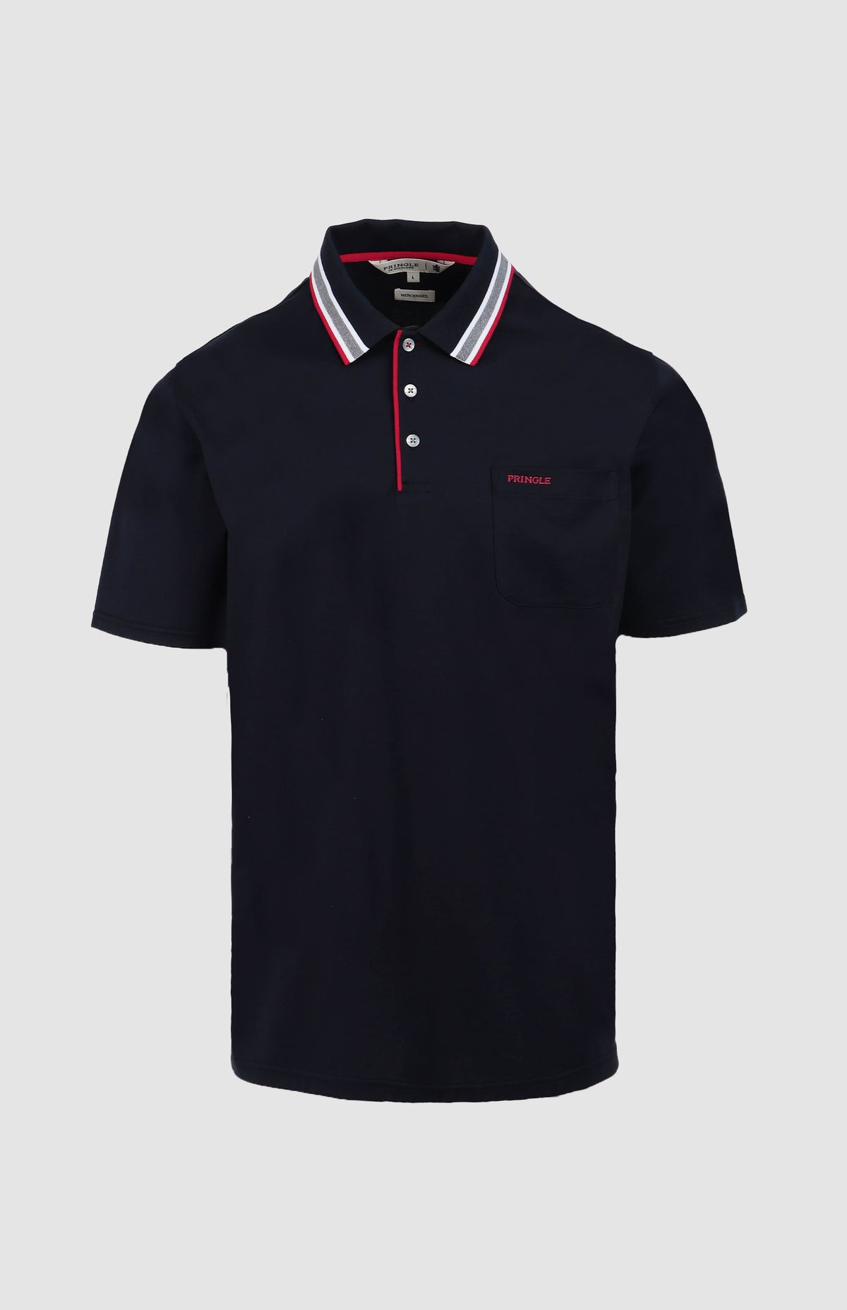 Pringle Mens Marvin Mercerized Golfer In Navy