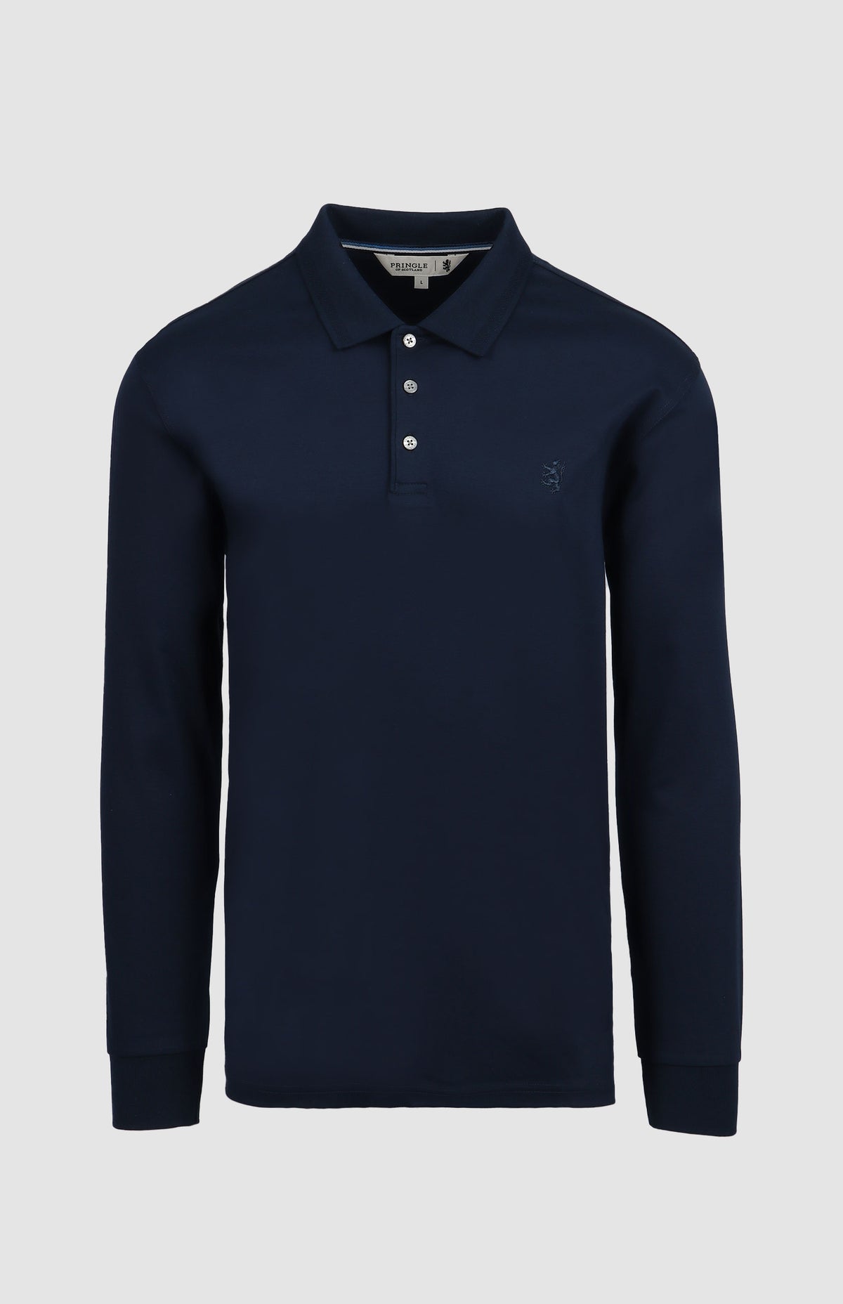 Pringle Mens Donald Long Sleeve Golfer In Navy