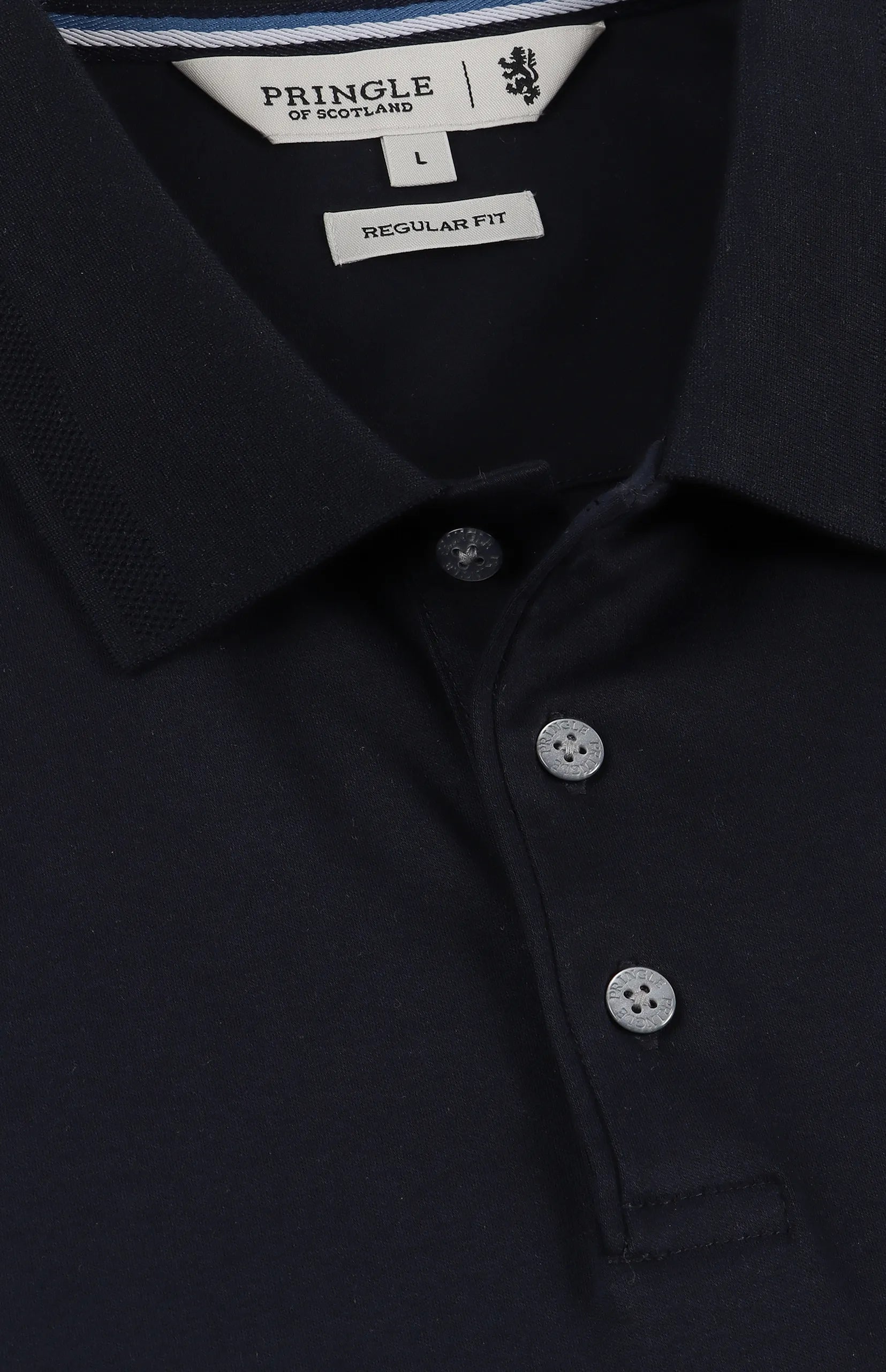 Pringle Mens Donald Long Sleeve Golfer In Black