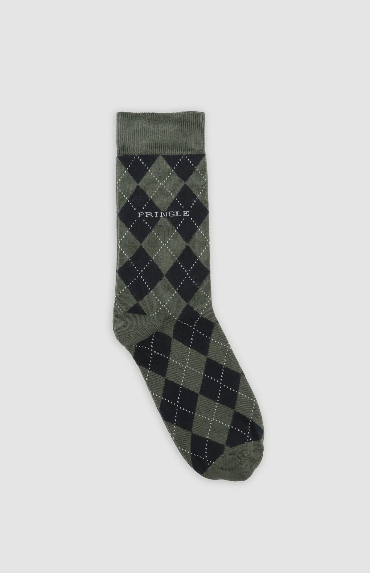 Pringle Mens Griffin Argyle Socks In Fatigue