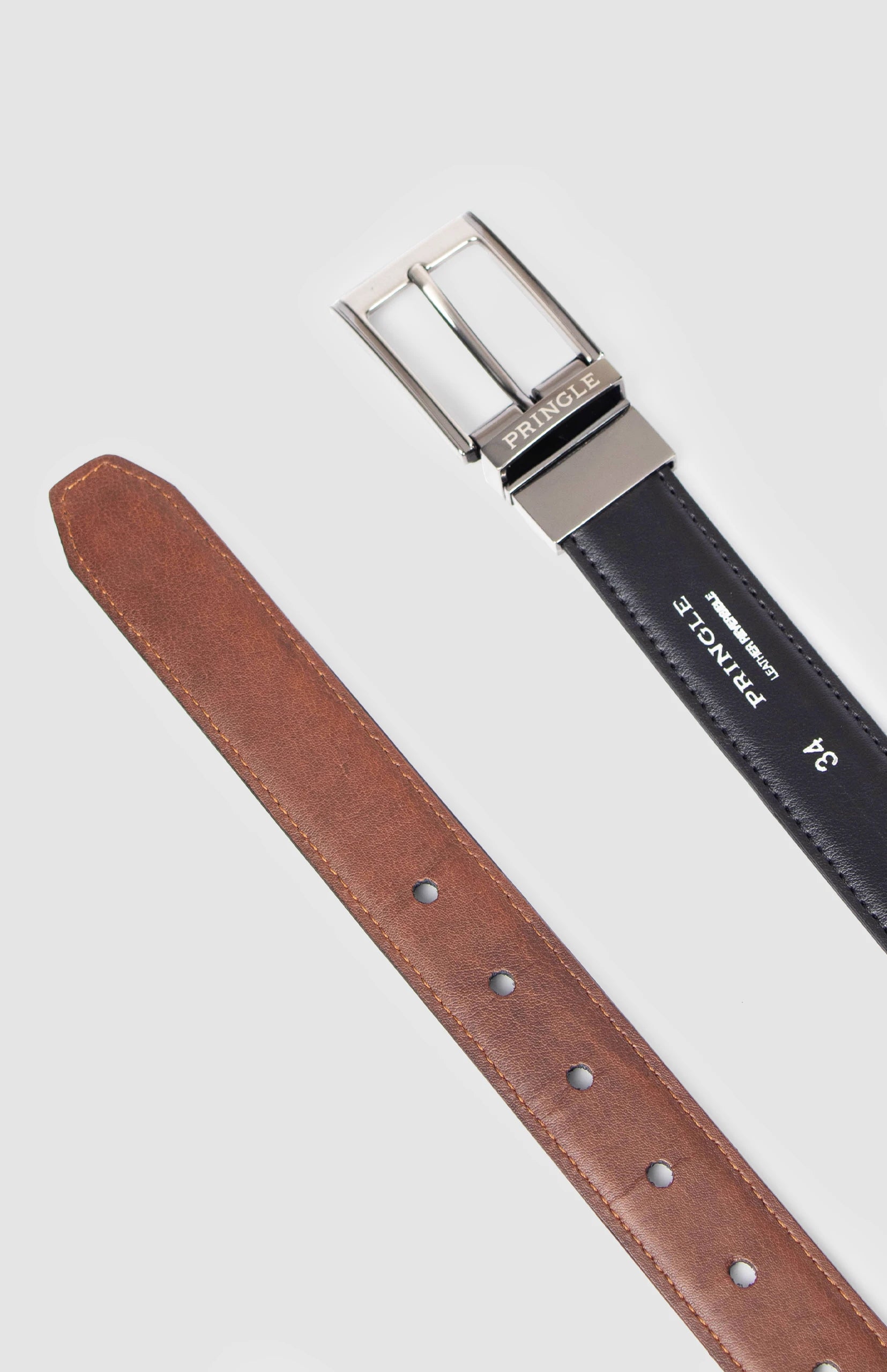 Pringle Mens Andrew 30Mm Reversible Belt Dark Brown