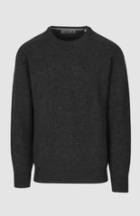 Pringle Mens Johnson Lambswool Crewneck Sweater In Charcoal