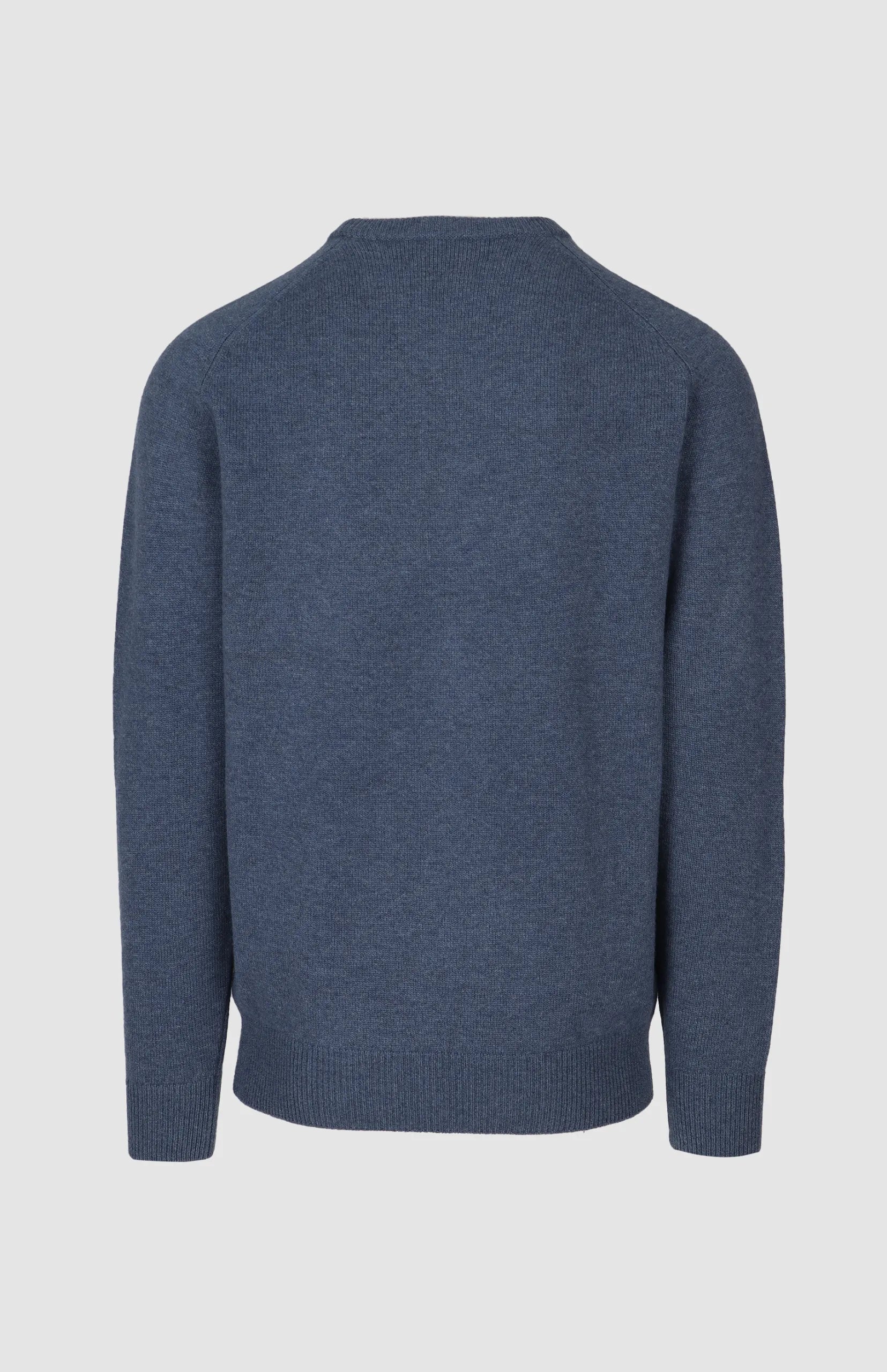 Pringle Mens Johnson Lambswool Crewneck Sweater In Mid Blue