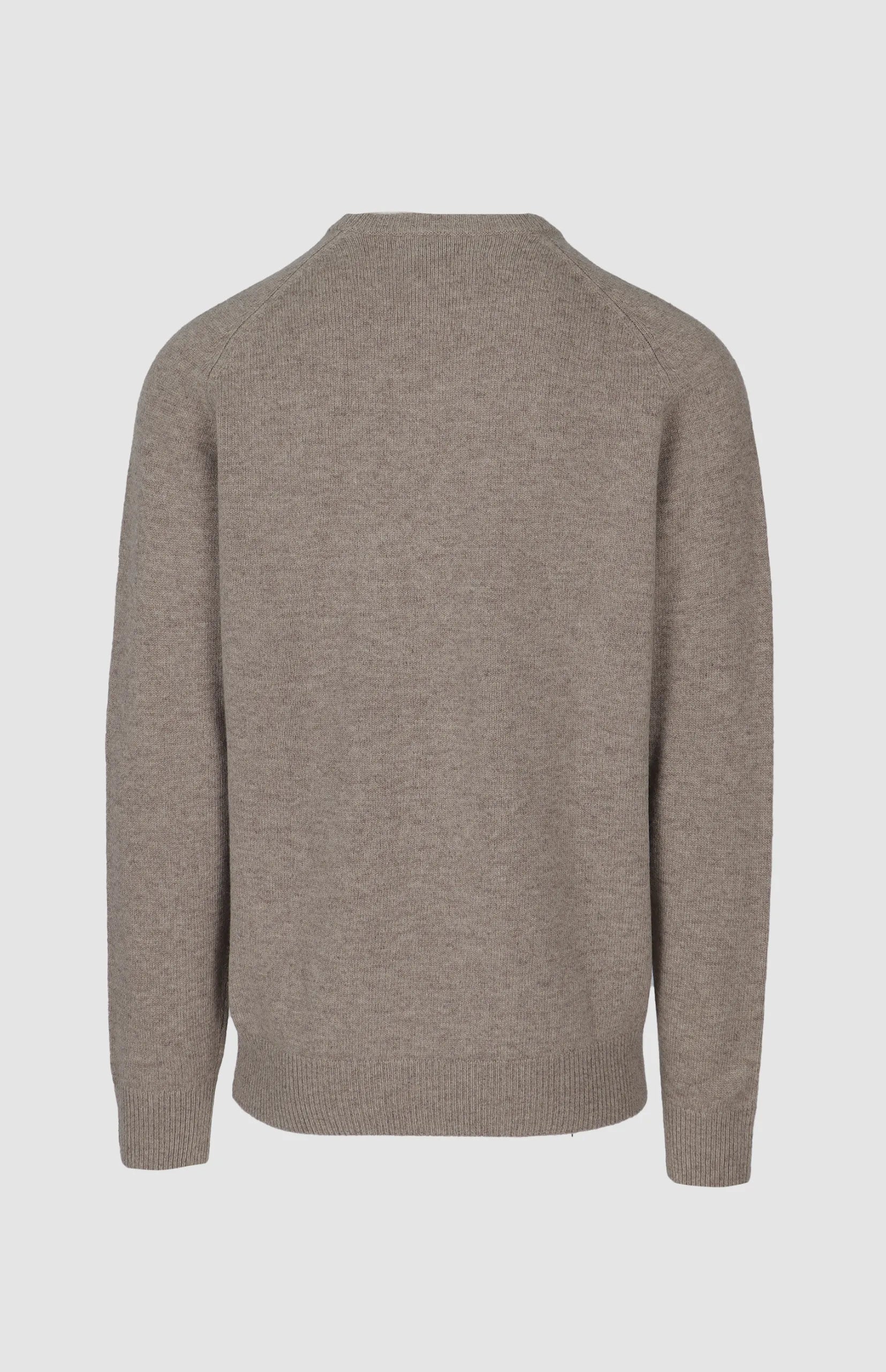 Pringle Mens Johnson Lambswool Crewneck Sweater In Taupe