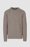 Pringle Mens Johnson Lambswool Crewneck Sweater In Taupe
