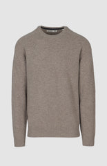 Pringle Mens Johnson Lambswool Crewneck Sweater In Taupe