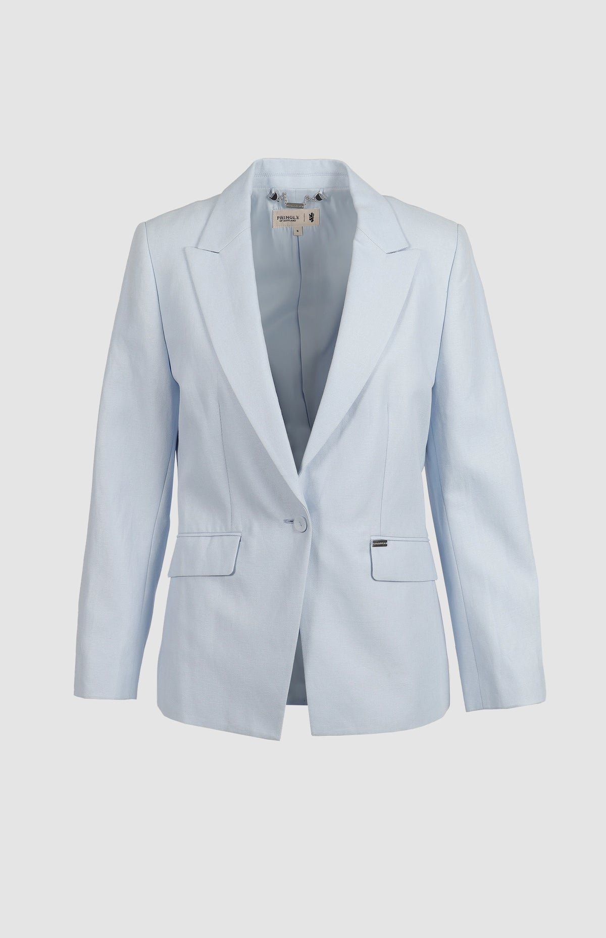 Pringle  Eve Linen Blend Jacket Light Blue