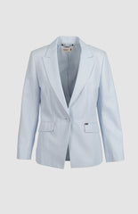Pringle  Eve Linen Blend Jacket Light Blue