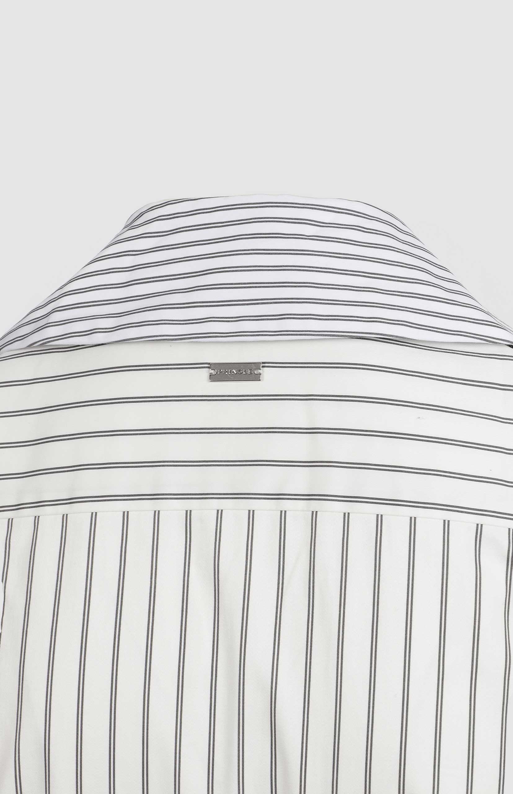 Pringle Womens Kiara Cotton Wrap Stripe Dress In White