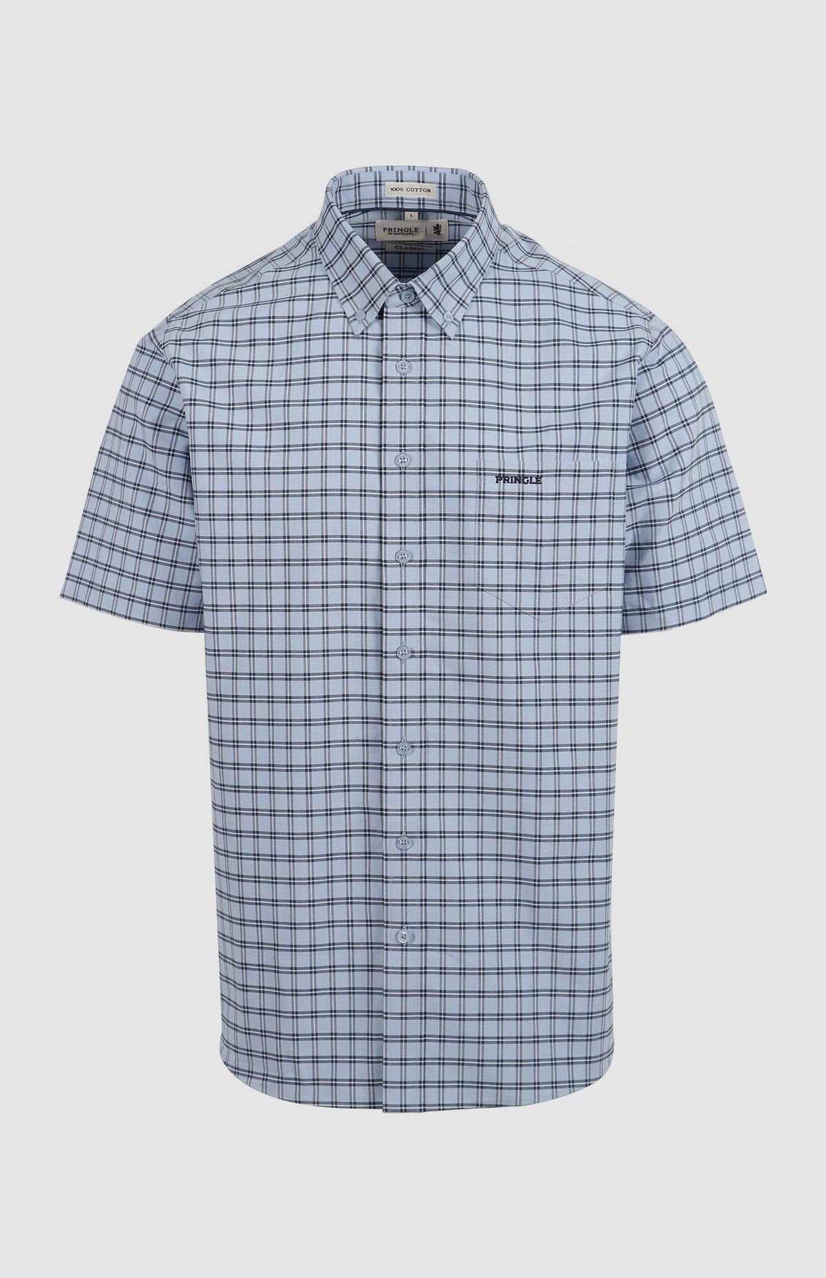 Pringle Gordon Ss Classic Shirt Blue