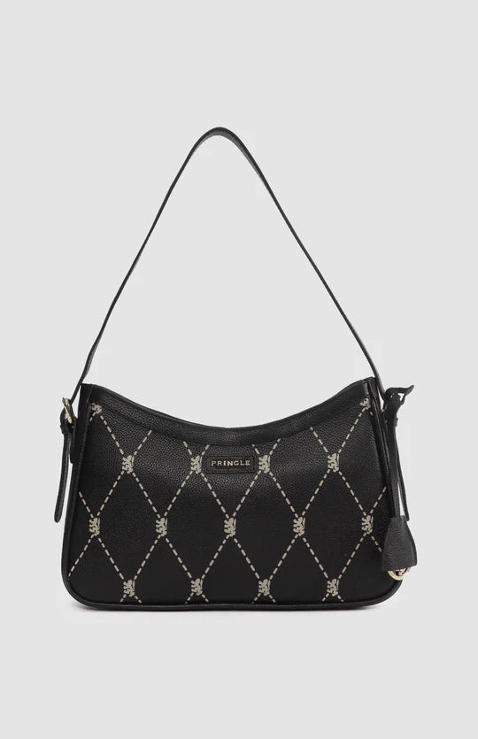 Pringle Pr112034 Argyle Aop Small Shoulder Bag Black