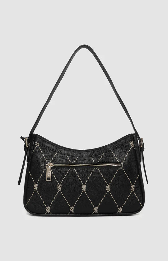 Pringle Pr112034 Argyle Aop Small Shoulder Bag Black