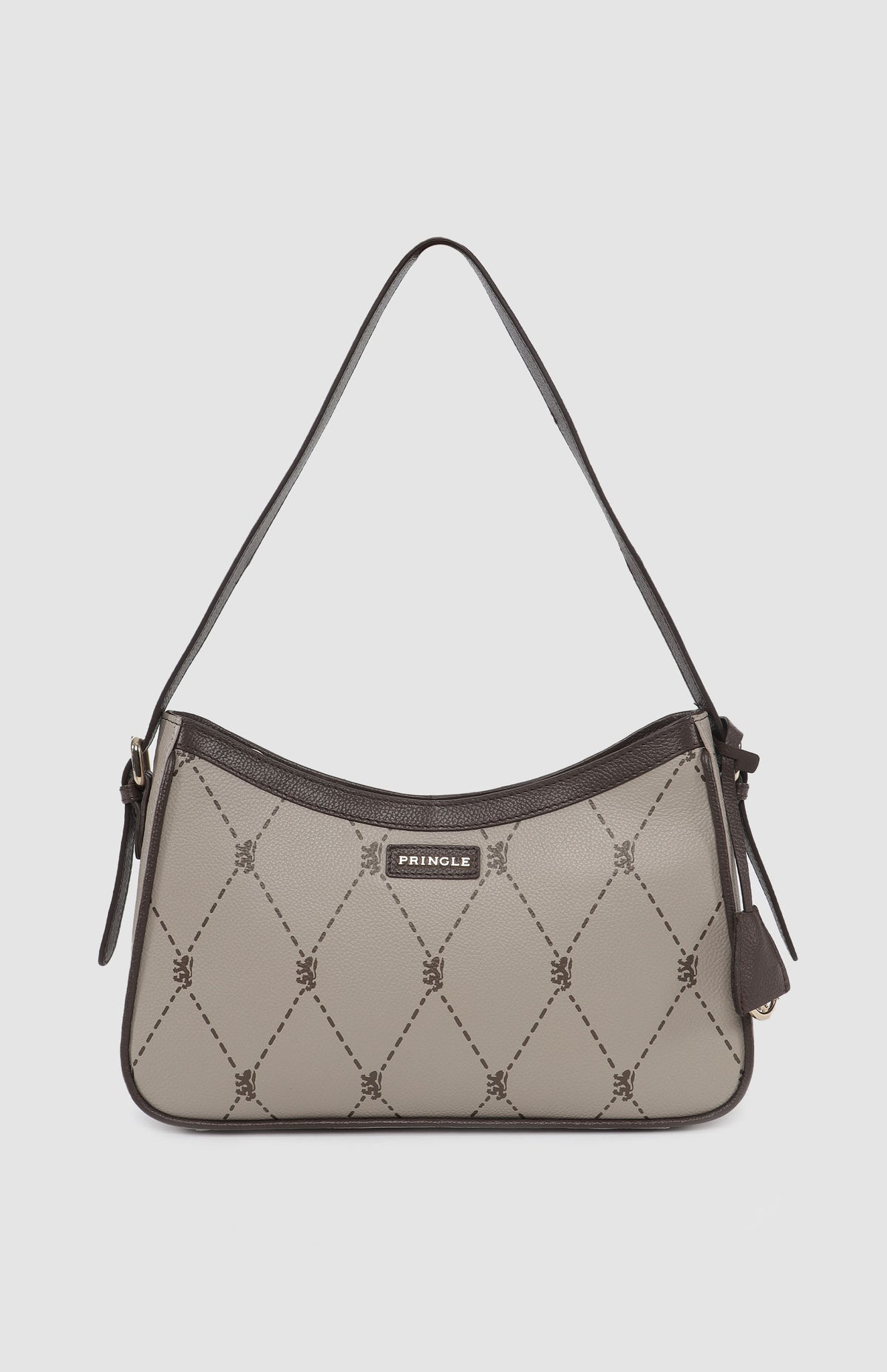 Pringle Pr112034 Argyle Aop Small Shoulder Bag Stone