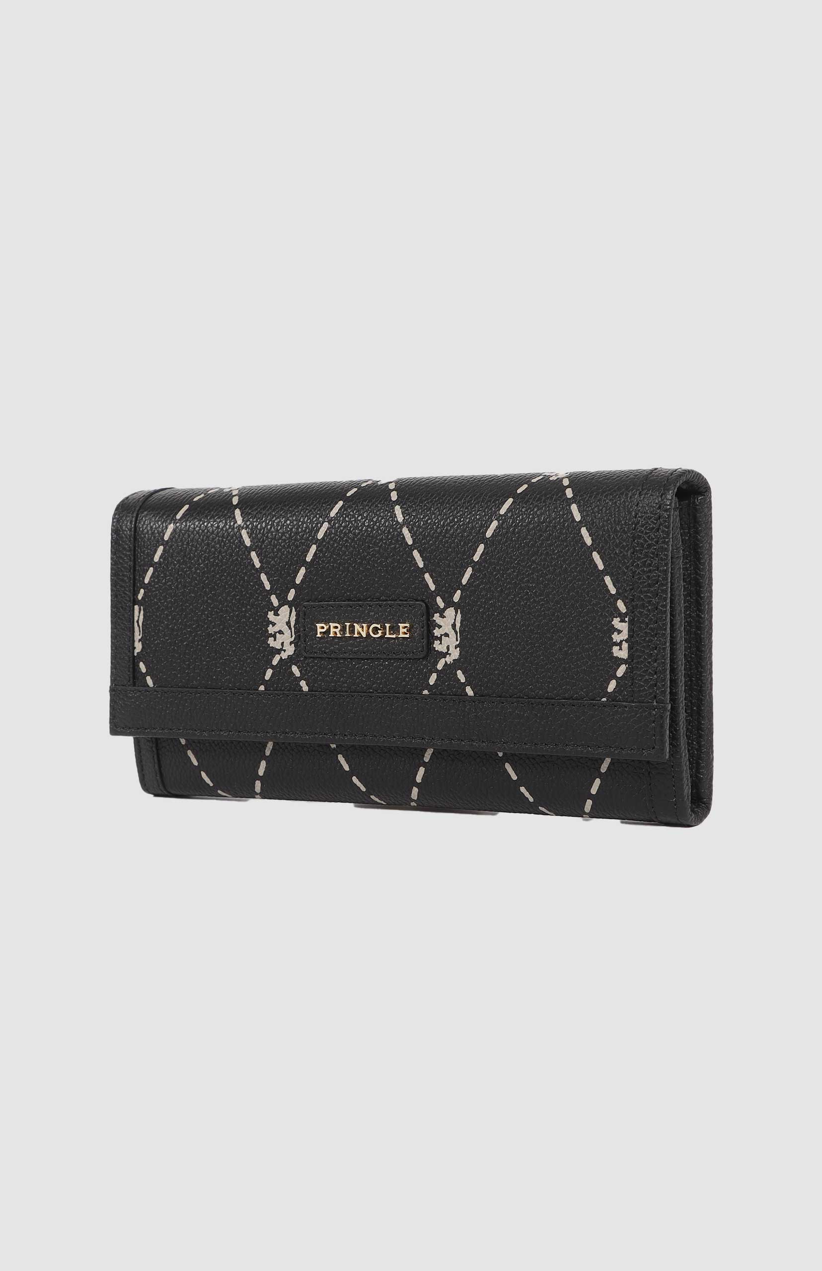 Pringle Pr112041 Argyle Aop Flapover Purse Black