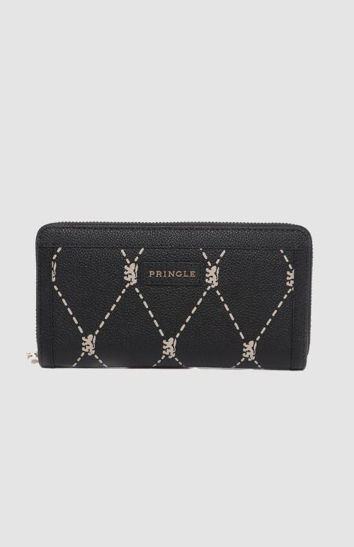 Pringle Pr112041 Argyle Aop Flapover Purse Black