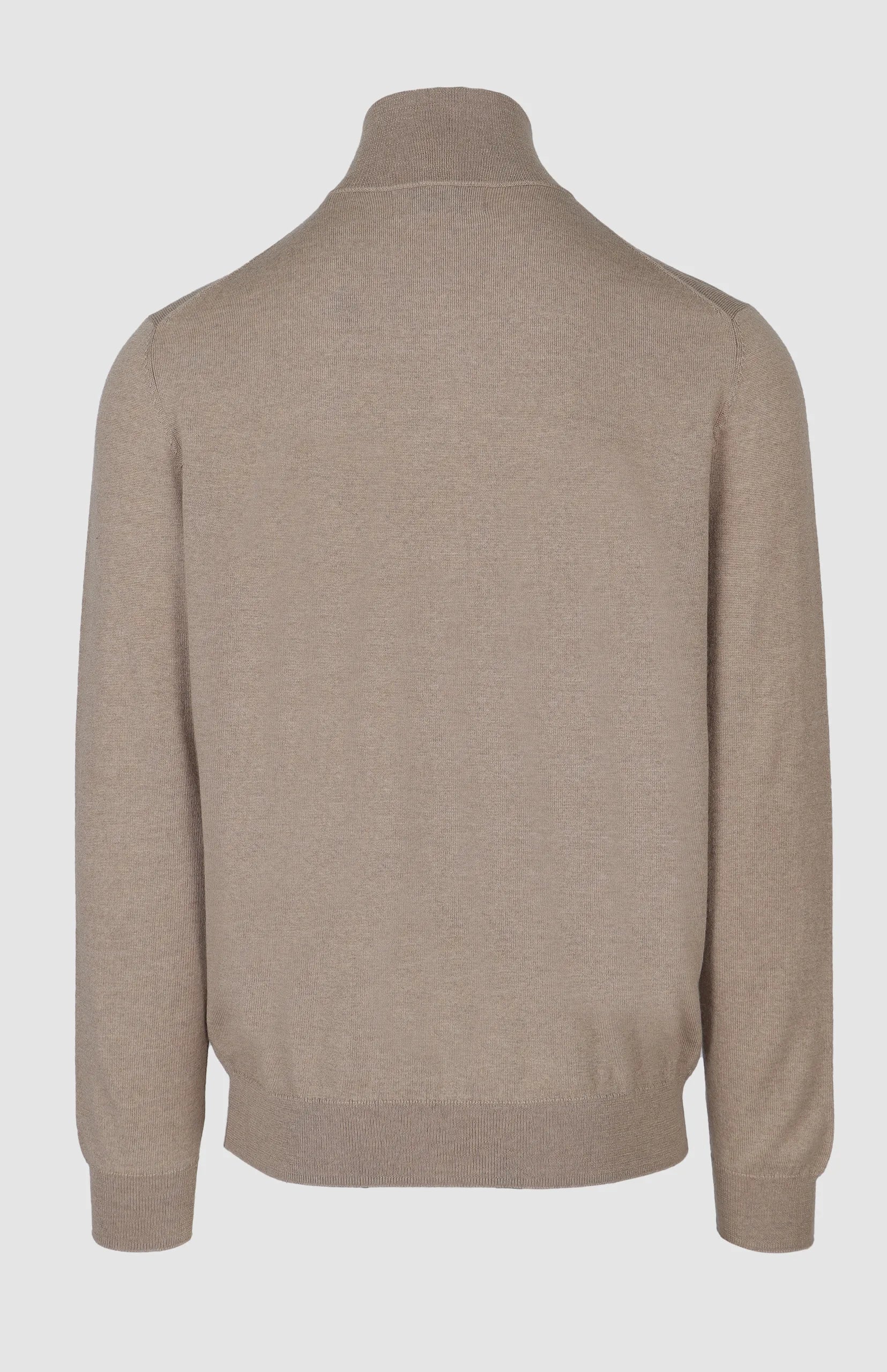 Pringle Mens Ernie 1/4 Zip Merino Sweater In Biscuit