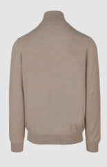 Pringle Mens Ernie 1/4 Zip Merino Sweater In Biscuit