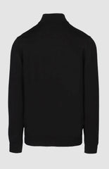 Pringle Mens Ernie 1/4 Zip Merino Sweater In Black