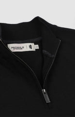 Pringle Mens Ernie 1/4 Zip Merino Sweater In Black
