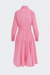 Pringle Womens Sanisha Striped Shirt Dress In Pink