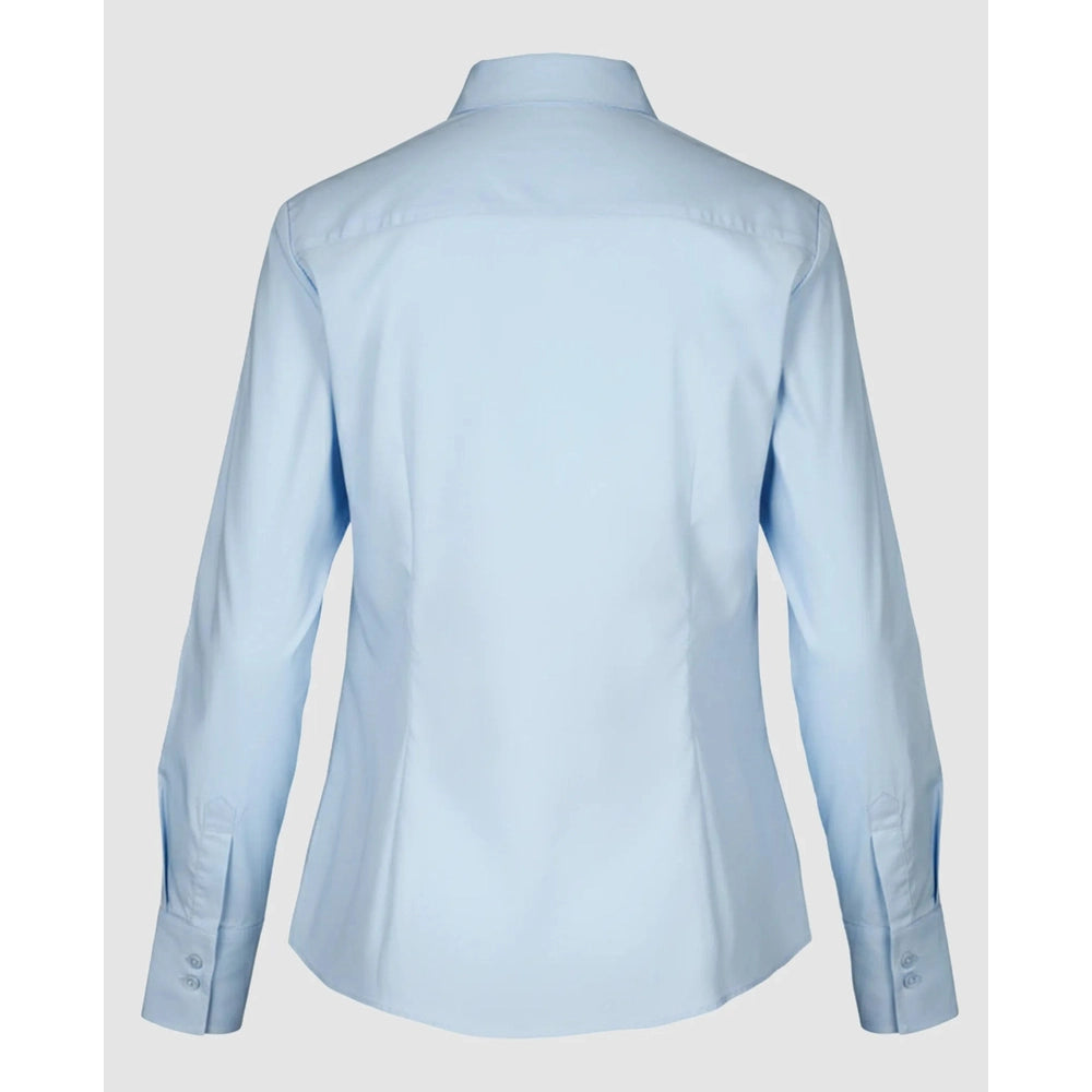 Pringle Womens Ella Woven Long Sleeves Shirt In Light Blue