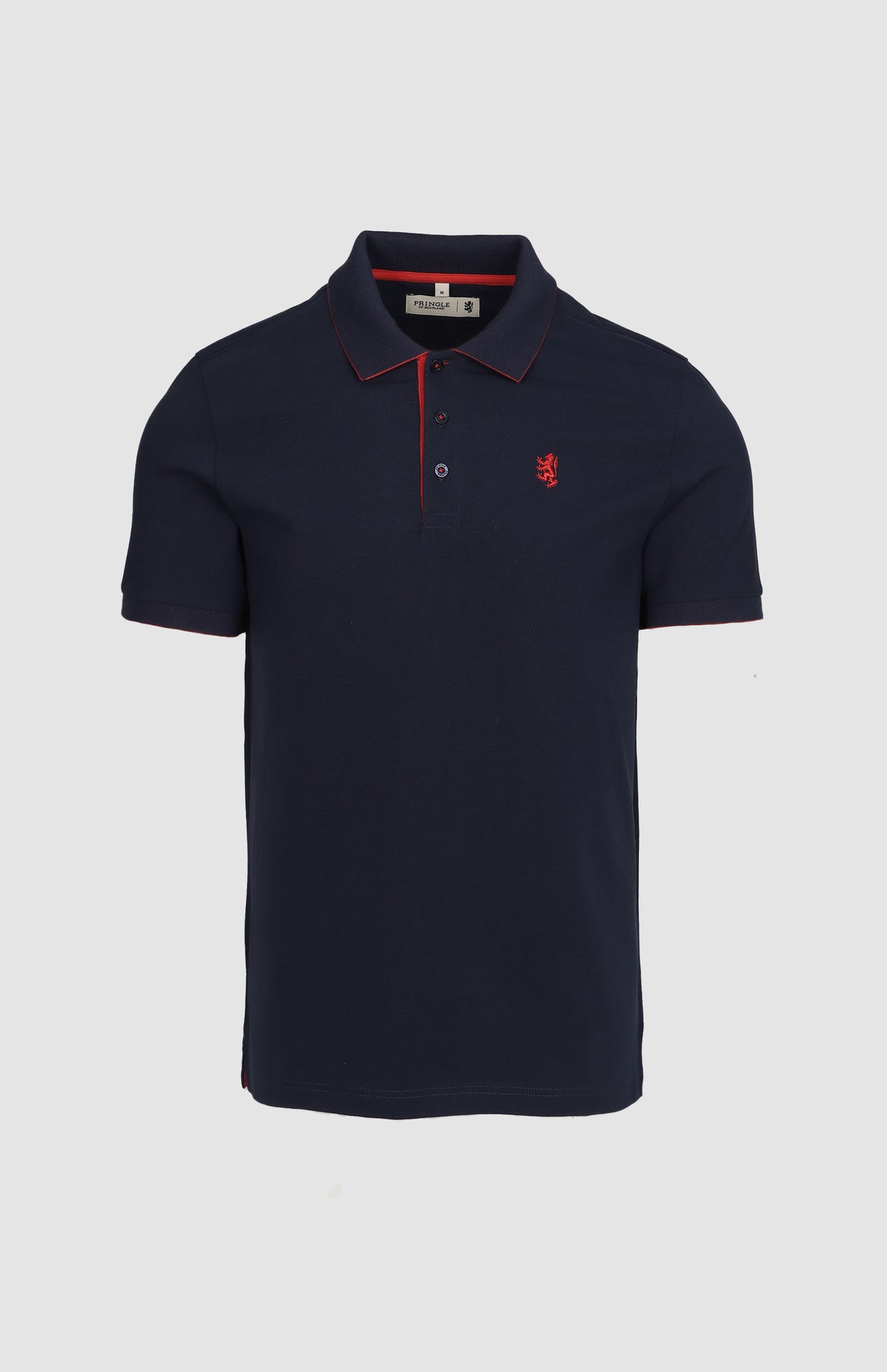 Pringle Mens Aiden Slim Fit Pique Golfer In Navy