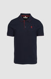 Pringle Mens Aiden Slim Fit Pique Golfer In Navy