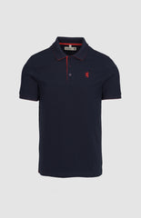Pringle Mens Aiden Slim Fit Pique Golfer In Navy