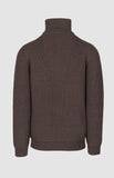 Pringle Mens Kyle 1/4 Zip Ribbed Knitwear In Brown