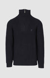 Pringle Mens Kyle 1/4 Zip Ribbed Knitwear In Navy