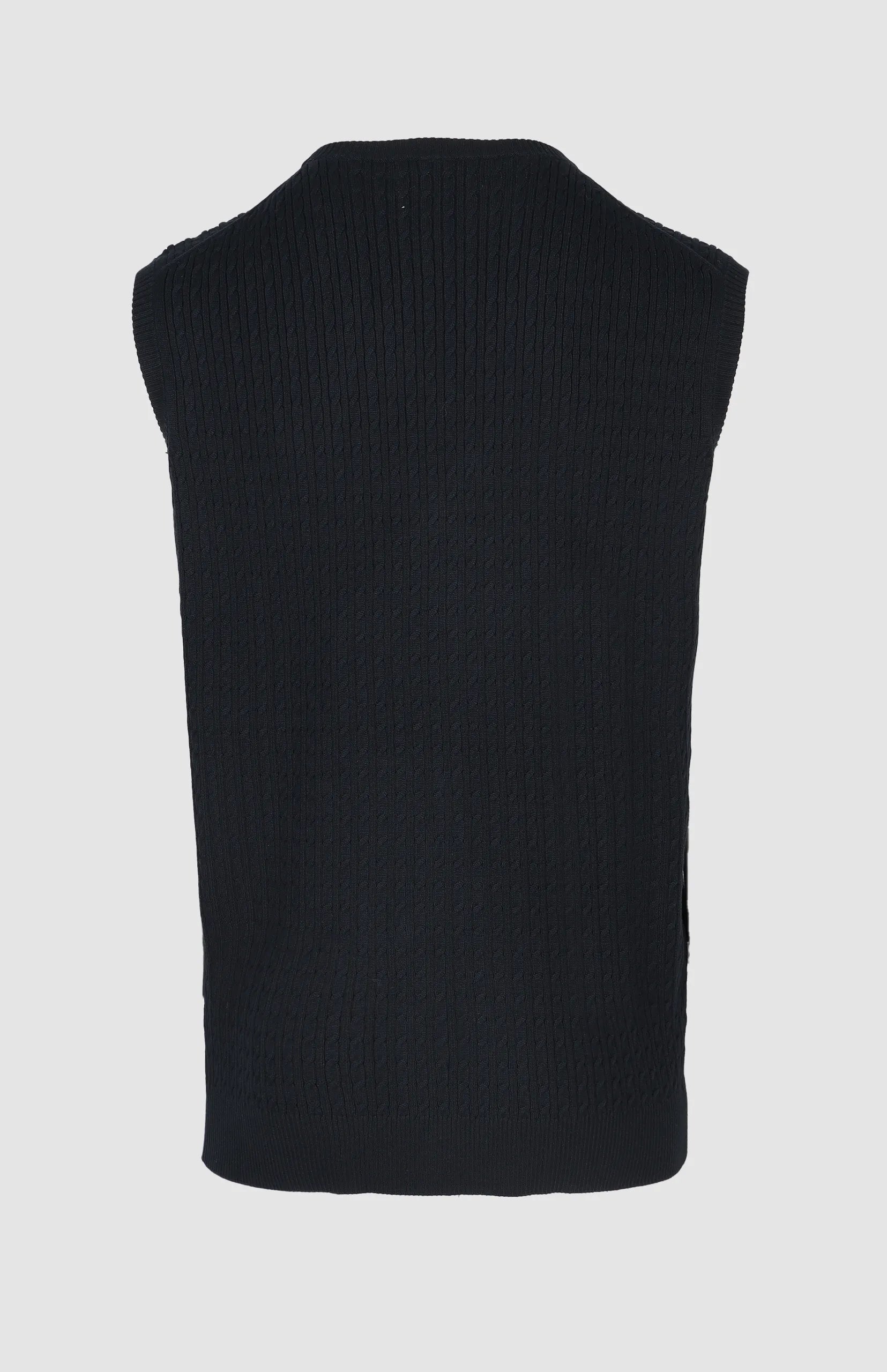 Pringle Mens Donald Cable Sleeveless Cardigan In Navy