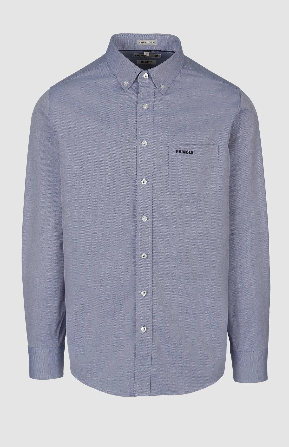 Pringle Mens Alexander Textered Easy Care Classic Shirt In Blue