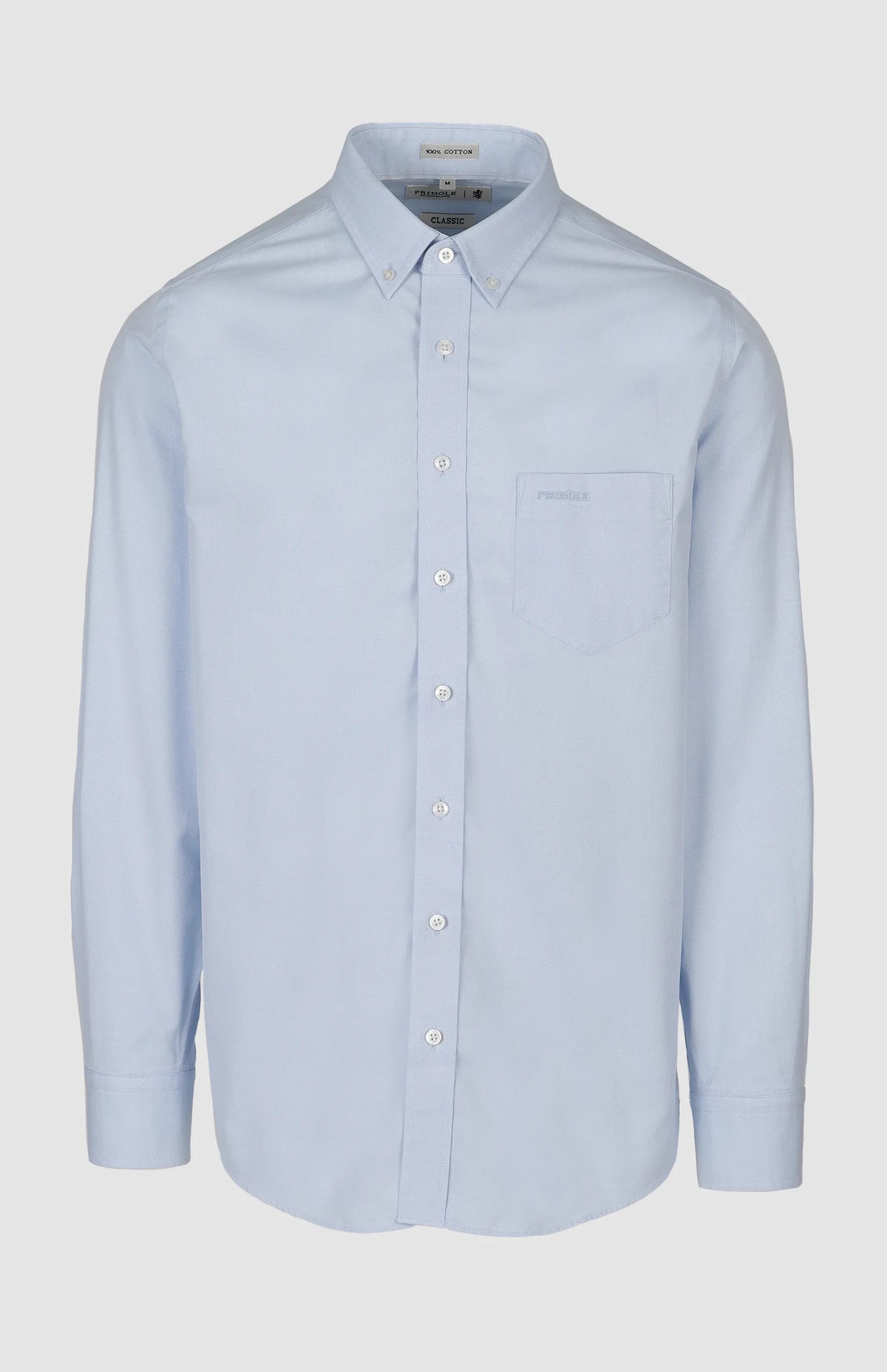 Pringle Alexander Textered Easy Care Classic Shirt Light Blue