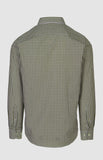 Pringle Mens Bernard Gingham Long Sleeve Tailored Shirt In Olive