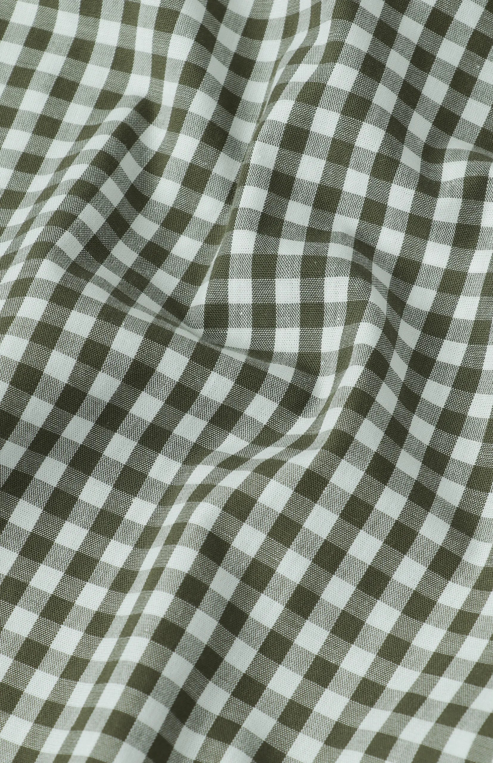 Pringle Mens Bernard Gingham Long Sleeve Tailored Shirt In Olive