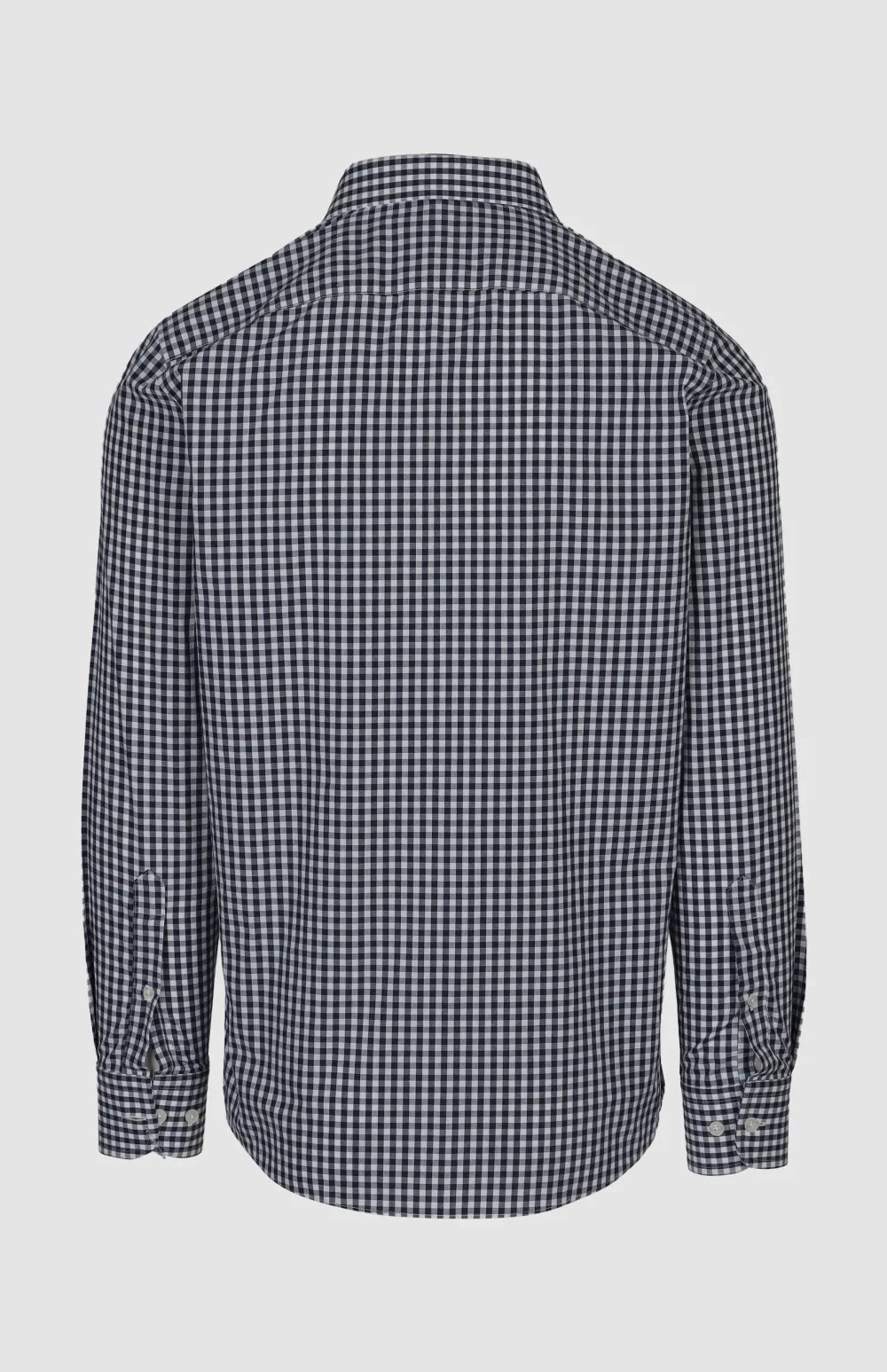 Pringle Mens Bernard Gingham E/Care Long Sleeves Tailored Shirt In Navy