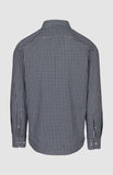 Pringle Mens Bernard Gingham E/Care Long Sleeves Tailored Shirt In Navy