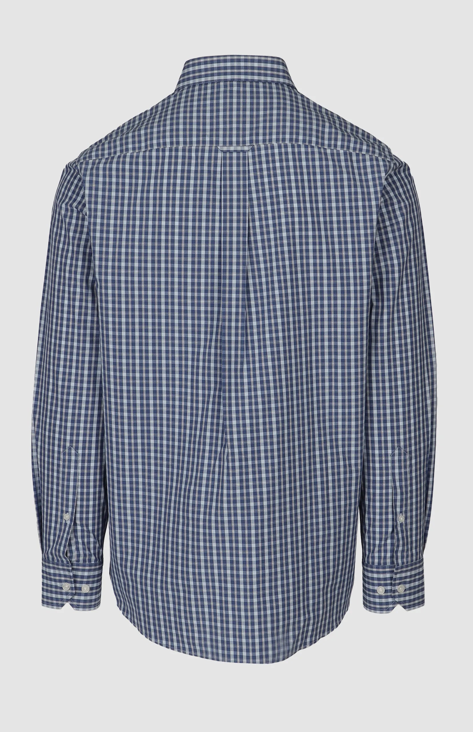 Pringle Mens Alan Check Long Sleeve Classic Shirt In Blue