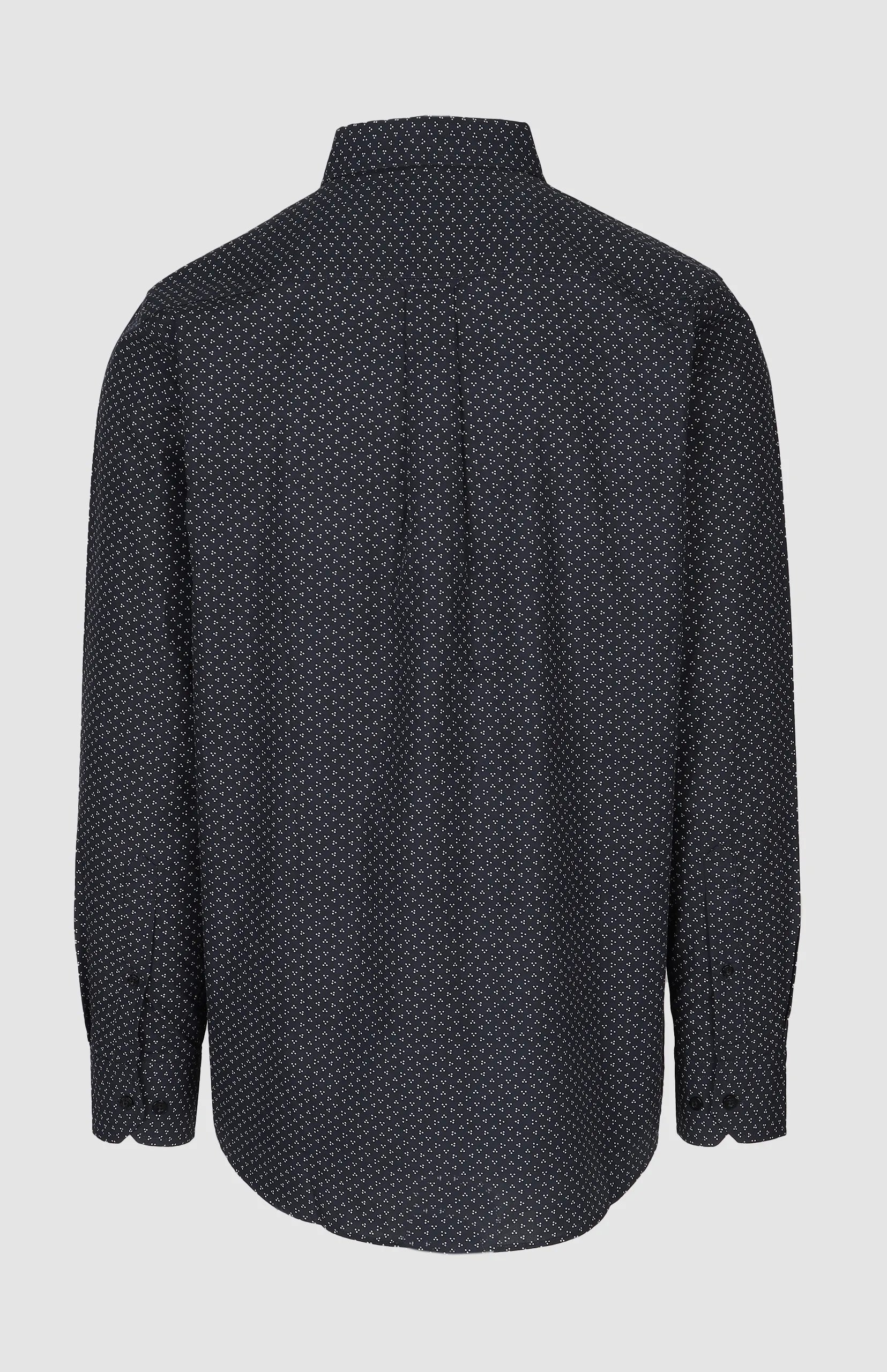 Pringle Mens Randy Printed Long Sleeve Classic Shirt In Navy