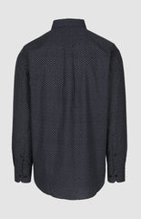 Pringle Mens Randy Printed Long Sleeve Classic Shirt In Navy