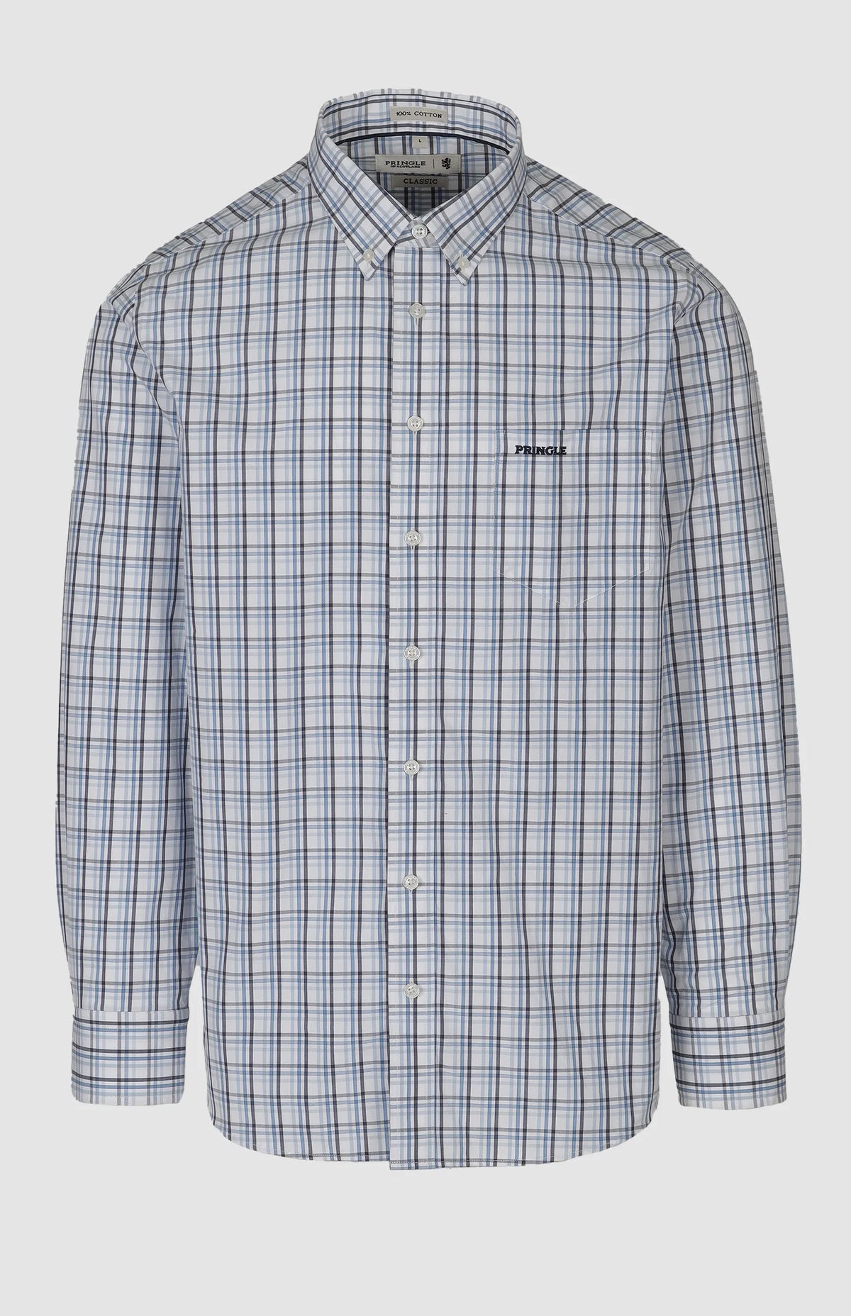 Pringle Mens Felix Check Classic Shirt In Blue