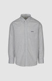 Pringle Mens Louis Printed Long Sleeve Classic Shirt In White