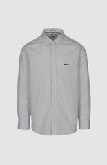 Pringle Mens Louis Printed Long Sleeve Classic Shirt In White